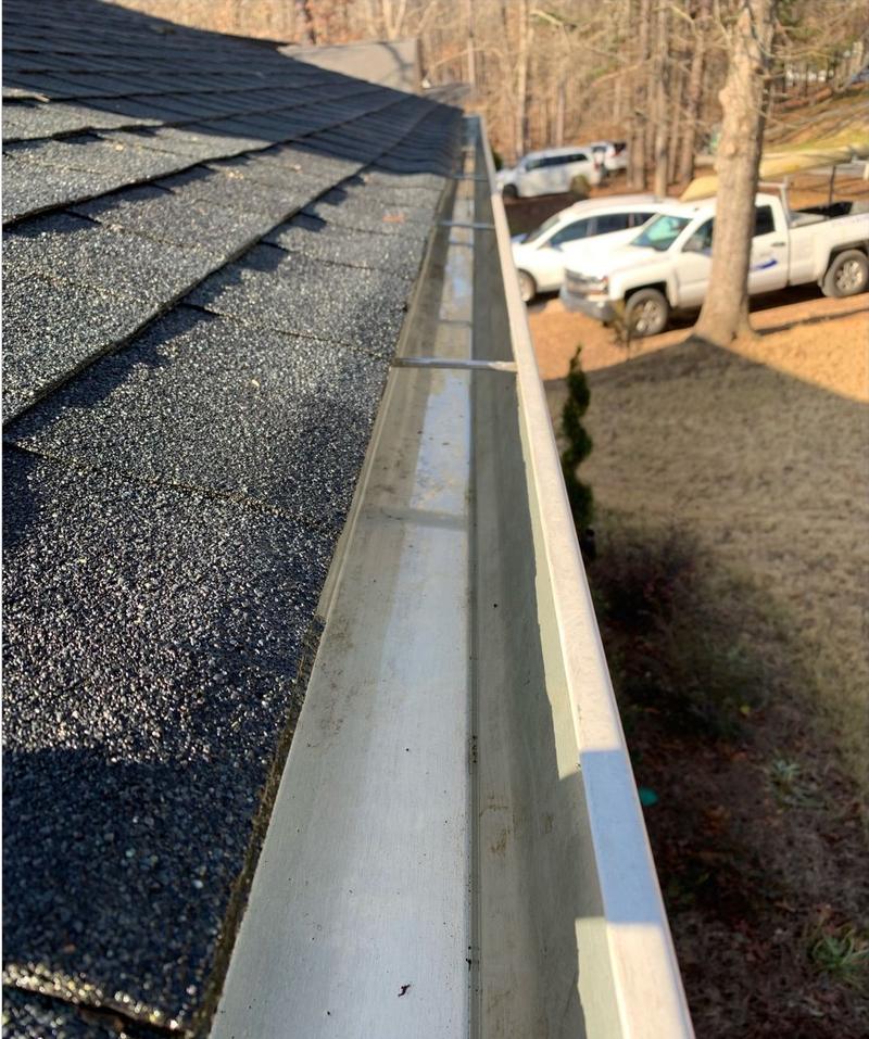 Gutter cleanout, after cleaning