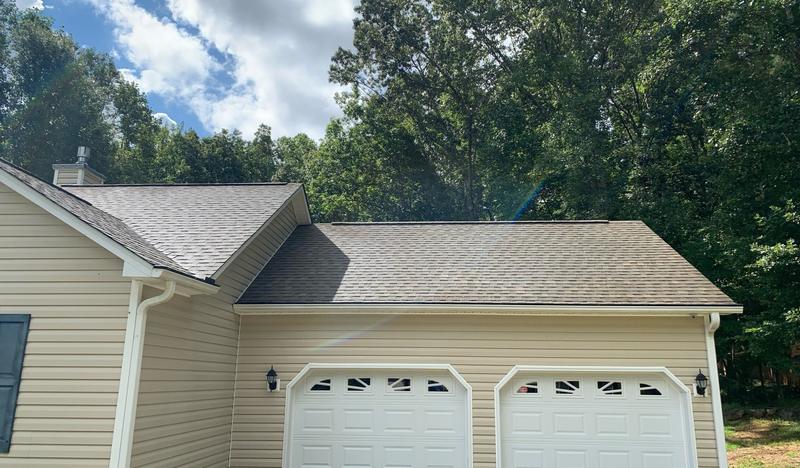 Garage roof, after cleaning