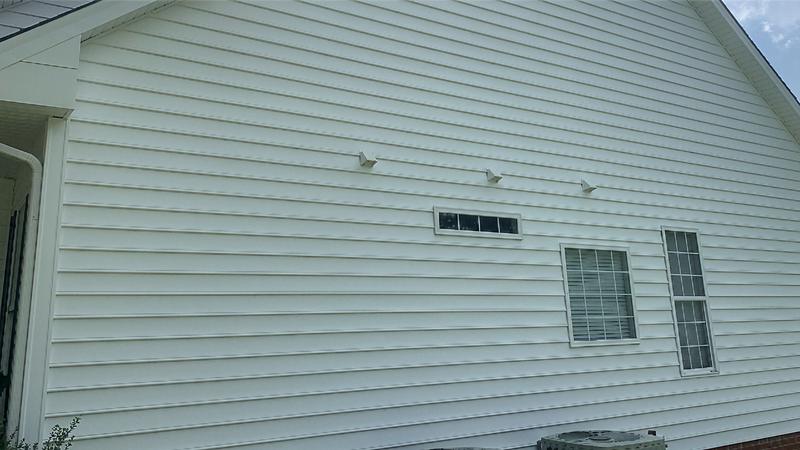 White siding, after cleaning